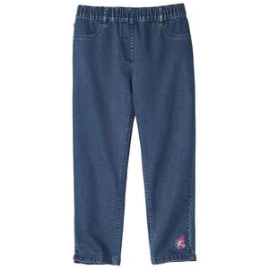 Atlas for Women Womens/Ladies Embroidered Cropped Jeggings / Blue